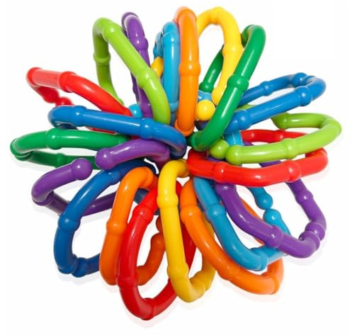 COLVWOFA 50PCS Baby Rings Toy Links Plastic Babies Teething Ring Attach Baby Toys to Strollers or Carrier Seat or Baby Bouncers for Infants