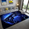 Gamer Controller Große Teppiche für Wohnzimmer Schlafzimmer Kinder Spielen Krabbelmatte Teenager Junge Graffiti Spielkonsole Teppiche rutschfeste Bodenmatte Fußmatten (Blau,160x200 cm)