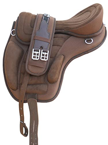 WILD RACE Freemax Sattel Baumloser Sattel/Treeless Saddle Freemax Saddle (18, (Brown)