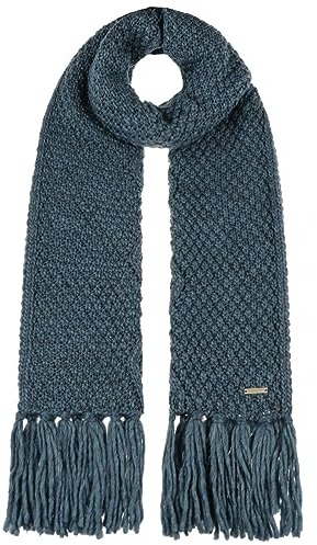 Seeberger Salvirola Strickschal Damenschal Fransenschal Winterschal (One Size - petrol)