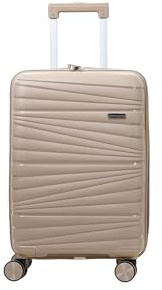 Pierre Cardin - Valigia Trolley rigido con rotelle girevoli 55x38x20 (Kaki)