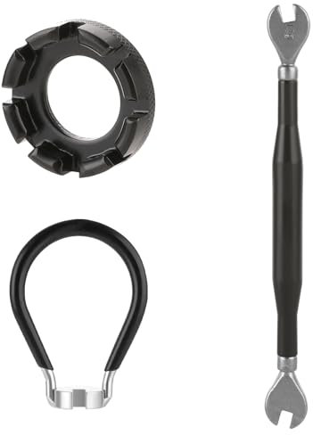 Fahrrad Speichenschlüssel, Speichenschlüssel Fahrrad Set Geschmiedeter Stahl Nippelspanner Speichen Werkzeug Fahrrad Rad Speichen Schlüssel-Schwarz 10-15 Universal Speichenspanner für Fahrrad