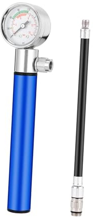 Dickly Fahrradpumpe, Fahrradpumpe, Inflator mit, Hochdruck-Ballpumpe, Pin-Fahrradreifenpumpe, tragbare Rahmenpumpe für Rennräder, Blau