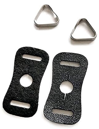 Duyeuau Lot de 2 sangles de protection en cuir pour appareil photo avec crochet triangulaire pour ceinture d'épaule