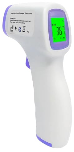 Forehead thermometer,Thermometer for Adults,Non-Contact Infrared Thermometer with Fever Alarm,Digital Thermograph with 32 sets of Memory Data,for Adults and Kids Family Use