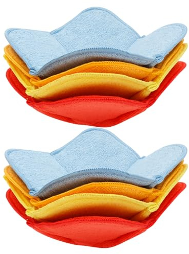 FOPPLA 8Pcs Microwave Bowl Cozy Holder Polyester Insulated Koozie Heat Resistant Microwave Safe Washable Dish Hugger Reusable Quilted Heat Proof Hot Cold Food Gripper Kitchen Dining
