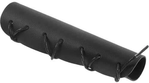 WEKADRIN Non-skid French Horn Guard with Comfortable Pu Grip and Protective Strap, Sturdy Black Replacement Hand Grip Cover for French Horn, for Music Instrument Protection
