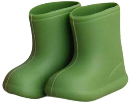 Sharplace Botas para Muñeca Miniatura Zapatos Muñeca Botines Silicona Impermeables Accesorio Colección Juguete Adecuados para Niños Coleccionistas Decoración, Verde