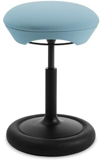 Topstar SITNESS HOP | Ergonomisk sittpall med tredimensionell rörelse | fitnessteknik | Tillverkad i Tyskland | Färg: svart/blå