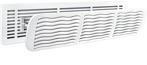 Deflettore Condizionatore Universale per Bocchette, Deflettore Aria Condizionata per Climatizzatori a Soffitto, Design a Onda, Impedisce il Flusso d'Aria Diretto(63x17 cm/25x7 in)