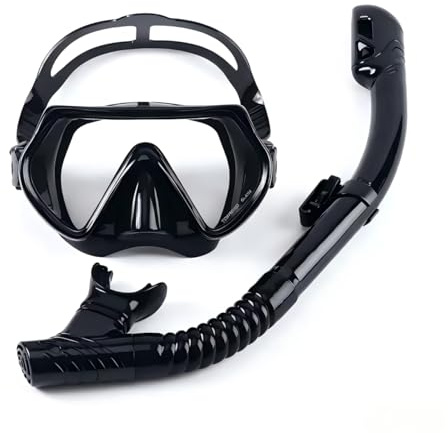 Équipement de plongée pour adultes, lunettes de plongée avec tuba, kit de plongée avec tuba, masque de plongée, masque de plongée et kit de plongée sec, pour homme et femme