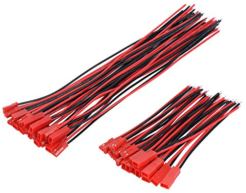 EBOOT 20 Pairs 22AWG JST Connector 2 Pin Male and Female Connector Wire Cable for LED Strip Lights 4 6