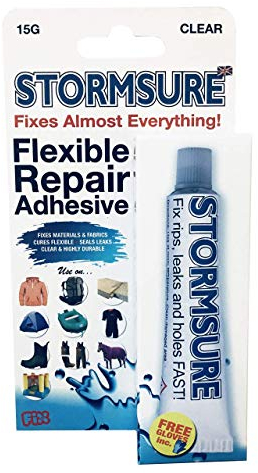 Stormsure Wathosen & Stiefel Reparaturkleber: 15g (Klar) - Langlebiger Kleber für Stiefel- und Wathosen-Reparaturen