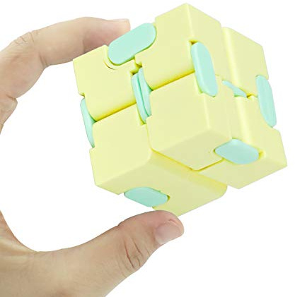 Infinity Cube Fidget Toy antistress, per adulti e bambini, simpatico puzzle a forma di cubo per alleviare l'ansia e ammazzare il tempo (giallo)