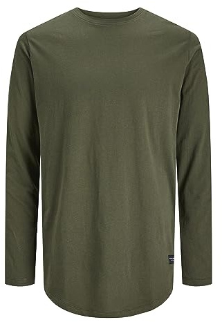 Jack & Jones Homme Jjenoa Tee O-Neck Noos T-Shirt Manches Longues, Vert (Nuit Forestière/Détendu), S EU
