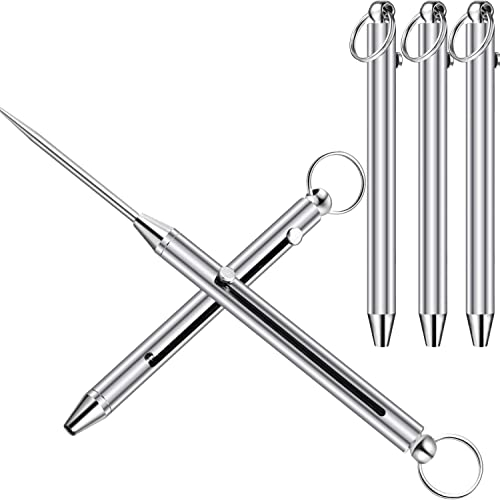 JYPLKCMT 3-Piece Titanium Telescopic Toothpicks with Protective Case Holder