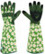 dellyy Leder Gartenhandschuhe für Damen und Herren, Gartenarbeitshandschuhe, Rosenhandschuhe zum Schutz Vor Rosendornen und Trockenen Zweigen, Atmungsaktiv, Größe L, für Rosengarten, Zerspanung