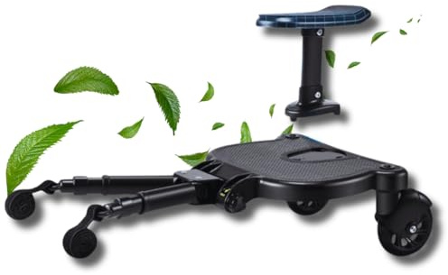 TinyPath Kinder Buggy Board - Universelles Trittbrett 14cm Sitz für alle Kinderwagen & Reisebuggys | Geschenkidee | Sicher, stabil & rutschfest | Einfache Montage | Kinderwagen-Zubehör