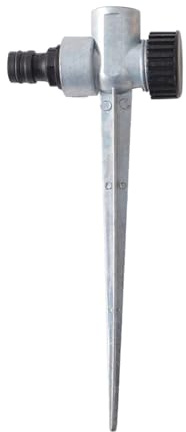 carotoe 2 aspersores de metal para césped para patio, automático, base de picos, boquilla ajustable, gran área circular