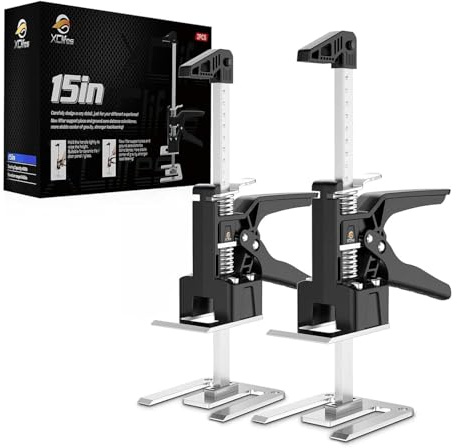 XClifes Labor Saving Arm Jack Handle 2 Pack, Construction Jack, Wall Tile Locator, Multi Function Height Adjustment Lifting Device, Door Panel Lifting Cabinet, Raised 9.8 in, Pair Dynamic Load 420 LB