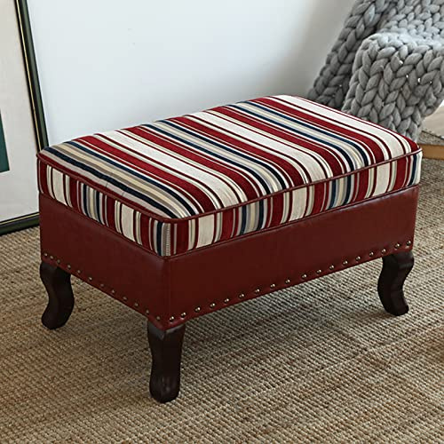 Träbänk For Entrén Med Sammetssits, Modern Accentfotpall For Sovrum, Vardagsrum, Studentrum(I,28x18x16inch)