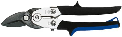 BESSEY Figuren-Schere D27, Gesamtlänge 260 mm, Schnittlänge 40 mm, Schneide mit Mikroverzahnung für abrutschsicheres Arbeiten, Gewicht 0,49 Kg