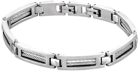 LOTUS STYLE Bracelet Homme Acier Inoxydable 316L Bracelet de Design