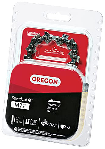 Oregon M72 18-Inch SpeedCut Chainsaw Chain - Fits Husqvarna and Jonsered, Grey