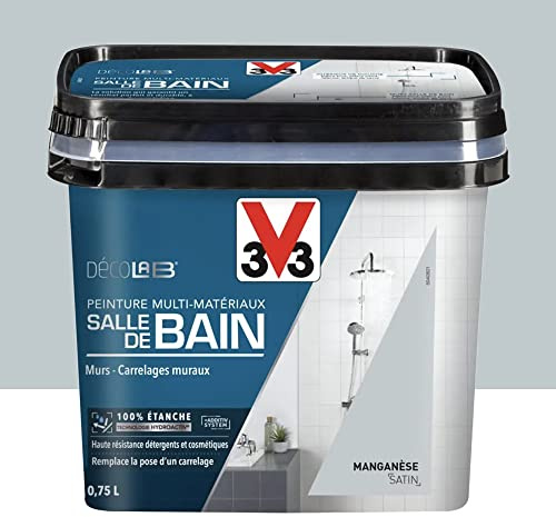 V33 Peinture Multi-Matériaux Salle de bain Deco Lab Manganèse 0,75 L