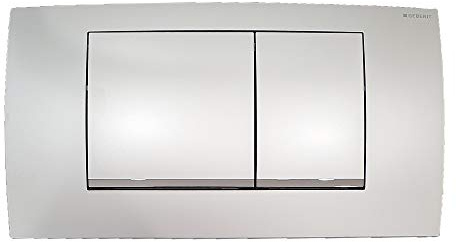Placa de accionamiento satinado cromado Twiline30 doble botón Geberit