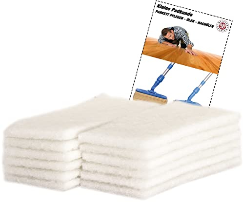 Auftrags und Polierpad WEIß - 12 Stück für den Handpadhalter und Stielpadhalter Professional