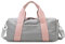 FANDARE Reisetaschen Handgepäck Sporttasche Übernachtung Sporttasche Handtasche Damen Herren Weekender Kliniktasche Schwimmtasche Trainingstasche mit Nass Trockentrenntasche & Schuhfach Graues Rosa