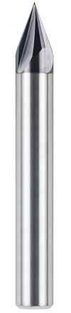 SpeTool V Groove Router Bit 45 Degree 1/4 Inch Shank 4-Flute TiAlN Coated Solid Carbide for CNC Engraving Chamfering and Lettering