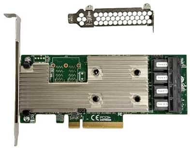 YiBaoTong SAS9305-16i SATA SAS 16 Port HBA 12Gbs RAID Controller Card Host Bus Adapter PCIe 3.0 x8 IT-Mode 05-25703-00 Card (9305-16i)