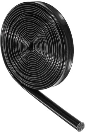 sourcing map Insulation Braided Cable Sleeve,10 Ft-5/16 Inch ID Black, High Temp Silicone Fiberglass Sleeving for Cable Wrap, Automotive Wiring Protection