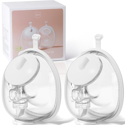 NCVI Collection Cup Accessories for Wearable Breast Pump 3110/8787/8786/8122-3, 5oz Breast Milk Cups Match with 21/24 Silicone Flanges Compatible with medela/momcozy/Spectra, 2 Pack