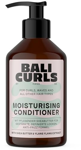 BALI CURLS Moisturising Conditioner – Feuchtigkeitsspülung mit Shea Butter, Kokosöl & Ylang-Ylang – Anti-Frizz Haarpflege für Locken – Vegan & Curly Methode geeignet – 250ml