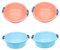 HEALEEP 4pcs Foot Basin Hand Washing Sink Portable Kitchen Bathroom Sink Organiser Integrated Molding for Thorough Cleaning Random Color