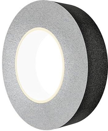 Halkfritt band och golv | Halkfritt självhäftande tejp | Inomhus och utomhus | Förhindra fall och nackdelar | SÄKERHET FÖR BARN OCH ÅLDER. (Svart, 2,5 cm x 10MTS)