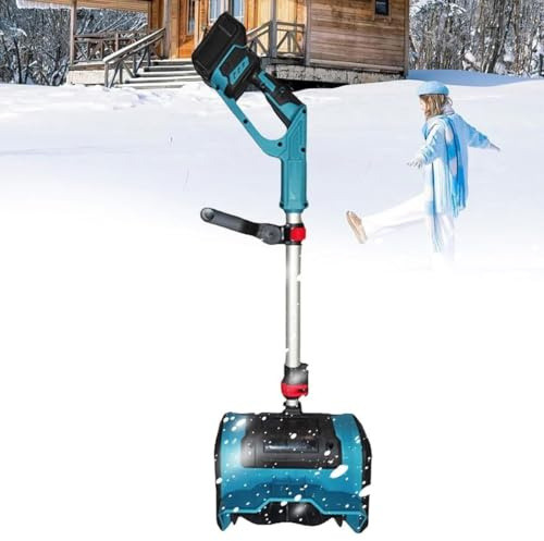 Spazzaneve elettrico, portatile, senza fili, strumento di rimozione della neve per patio e marciapiede, pala da neve invernale per esterni, con 2 batterie incluse