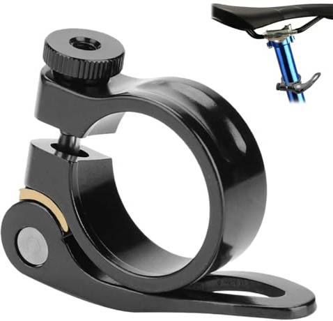 Collier de Selle de Vélo en Alliage d'Aluminium Collier de Serrage, Clip de Tige de Selle,Collier de Serrage pour Selle de Vélo en Alliage d'Aluminium, Serrage de Tige de Selle à Dégagement, 34,9 mm