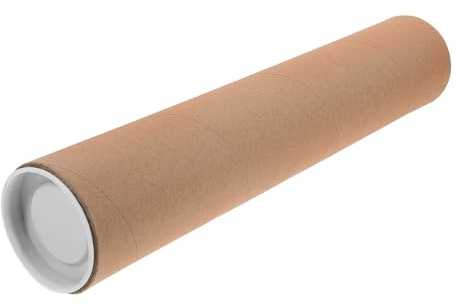 Mikikit Tubo in Cartone Kraft Spesso per Poster e Disegni Cilindro Riutilizzabile per Spedizione e Conservazione per Progetti Creativi e Manualità