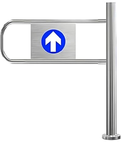 Puerta oscilante automática de metal para supermercados y bibliotecas, portal de entrada seguro de un solo sentido, diseño de rebote, barrera de acceso peatonal de 2 x 3.3 pies