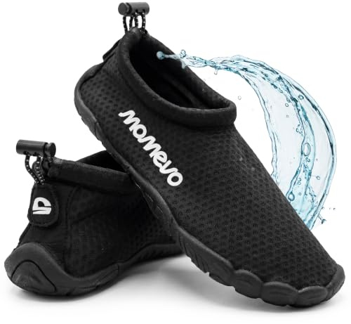 Momevo® WaterMates Badeschuhe für Damen & Herren - Größe 39 - Schwarz