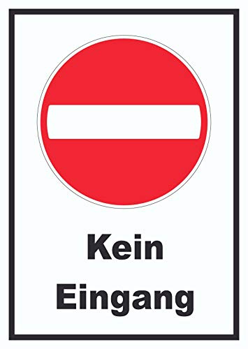 HB-Druck Kein Eingang Schild A4 Rückseite selbstklebend