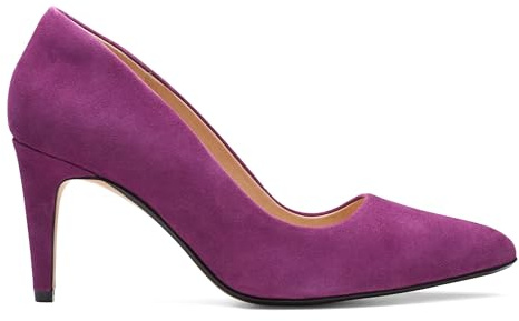 Clarks Laina Rae , Scarpe con Tacco Donna, Purple Suede, 41 EU