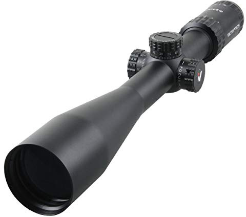 Vector Victoptics S4 6-24x50 SFP Side Focus 1/10 MRAD Non-IR Mil Hash Reticle Rifle Scope - Includes Picatinny Mounts
