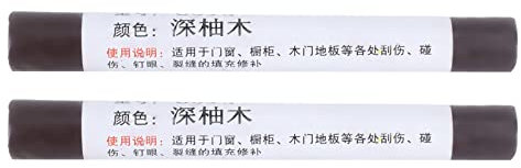 Furniture Paint Floor Repair Crayon, 2Pcs Furniture Paint Repair Crayons Floor Crayon Scratch Patch, Scratch, Wood Covers and Removers (Dark Teak)