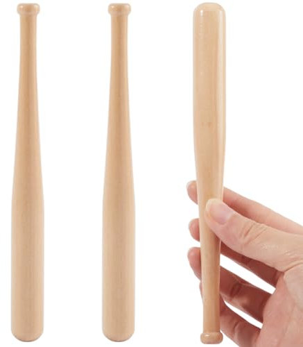 GORGECRAFT 18cm Baseballschläger Unvollendet Mini Baseballschläger Aus Holz Unbemalte Holzschläger Zum Bemalen Schlüsselanhänger Actionfiguren DIY Bastelprojekte Ballsport Party Dekoration
