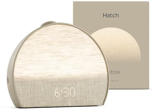 Hatch Restore 3 Sunrise Alarm Clock, Sound Machine, Smart Light (Greige) - White Noise, Screen-Free Sleep Routine